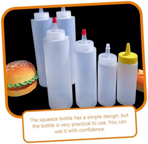 MAGICLULU 15pcs Mini Condiment Squeeze Bottles 2oz Set