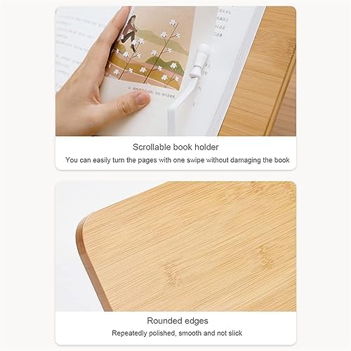 Adjustable Wood Book Stand for Reading and Cooking