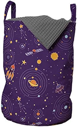 Ambesonne Space Laundry Bag Dark Purple