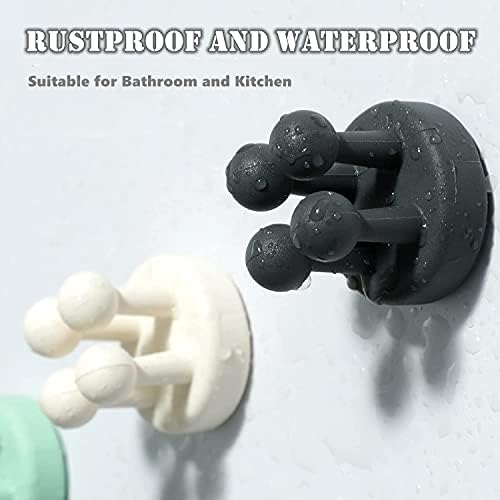 Defrko 6Pcs Silicone Wall Hooks - Multi-Function Organizer for Bathroom Kitchen Office
