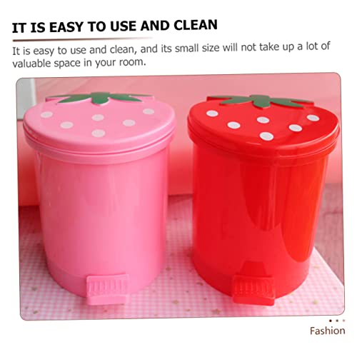 BUGUUYO Cute Strawberry Shaped Trash Can for Kids and Office