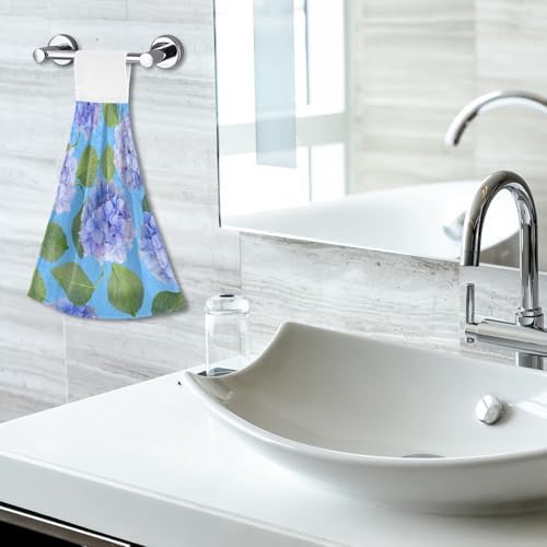 OTVEE Blue Hydrangea Kitchen Towels 2 Pieces