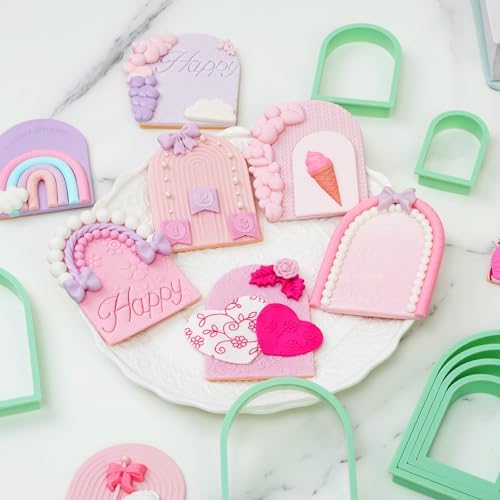 KALAIEN 8-Piece Arch Cookie Cutter Set