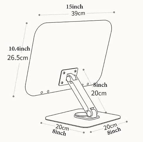 Yuidaaavzz Adjustable Book Stand with Rotating Base and Page Clips