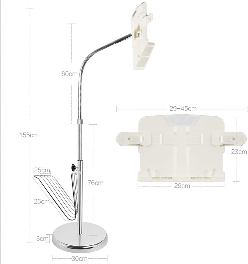 Yuidaaavzz Hands Free Book Stand with 360 Rotating Angle - Silver