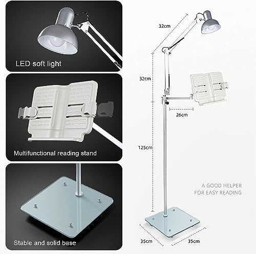Yuidaaavzz Adjustable Floor Book Stand with Wheels
