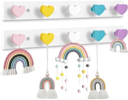 Maitys Kids Heart Shape Wall Coat Rack