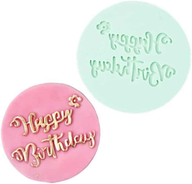 Birthday Cake Letter Embossed Cutter Mold for Fondant Decorations
