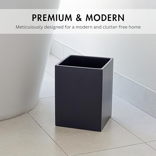 Matte Black Square Trash Can 2 Gallons 75L