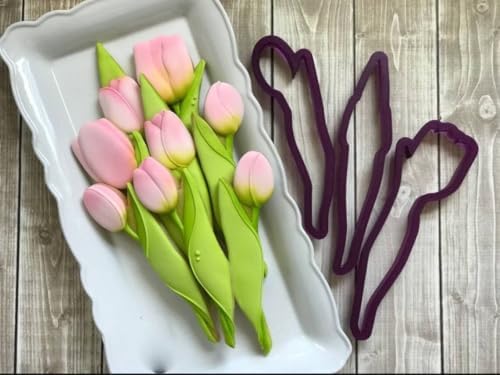 Cute Floured Canvas Tulip Bouquet Cookie Cutter
