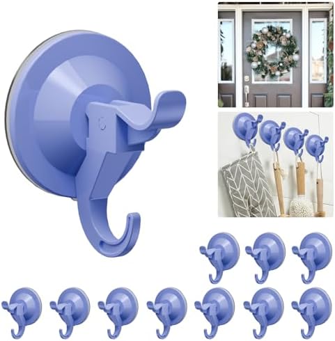 Antimbee Dual Hook Suction Cup Wall Holder 10 Pack Purple