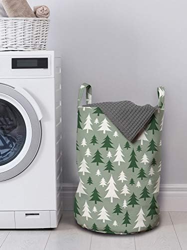 Ambesonne Christmas Laundry Bag Reseda Green
