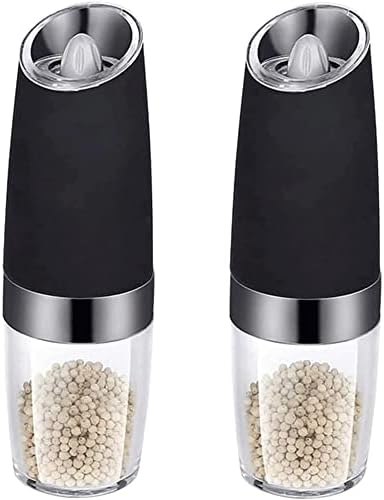 Elegant Salt Pepper Grinder Set with LED Light