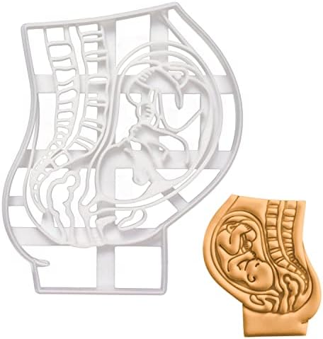 Bakerlogy Pregnant Womb with Foetus Cookie Cutter - 1 Piece