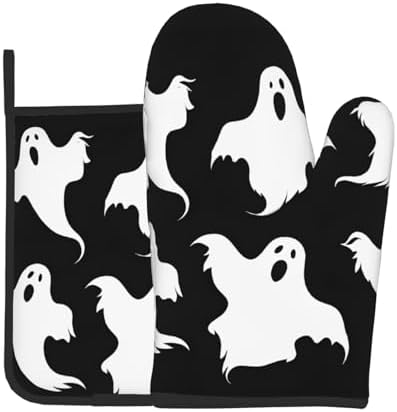 DCEHGEW Halloween Goth Oven Mitts Pot Holders Set