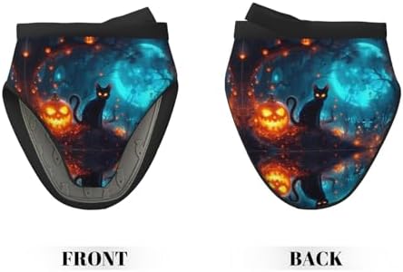 2PCS Mini Silicone Oven Mitts - Halloween Forest Pumpkin Black Cat