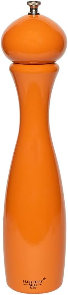 Fletchers Mill Marsala Salt Mill Orange 12 Inch Adjustable