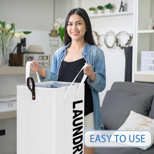 HomeHacks 75L Rolling Laundry Basket with Wheels 1