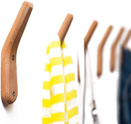 UMZi Wood Wall Hooks 2 Pack Rustic Heavy Duty