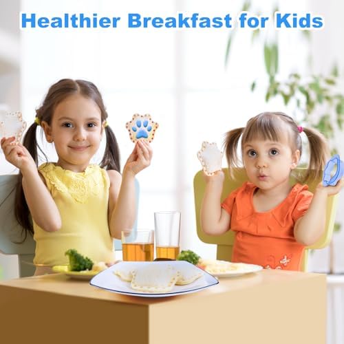 NPET 5 PCS Cat Paw Sandwich Cutter and Sealer for Kids