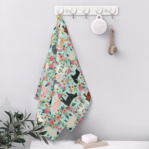 Begarm Kitchen Towels Set of 2 Farmhouse Animals Design 1
