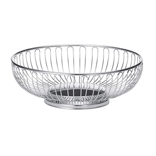 Tablecraft 9 58 Round Bread Basket - Silver 1