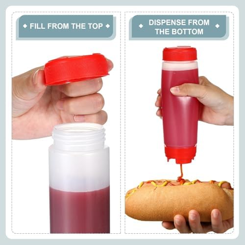 Refillable Squeeze Bottles for Sauces and Condiments