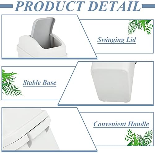 Sumind 2 Pcs Bathroom Trash Can with Swing Lid 1