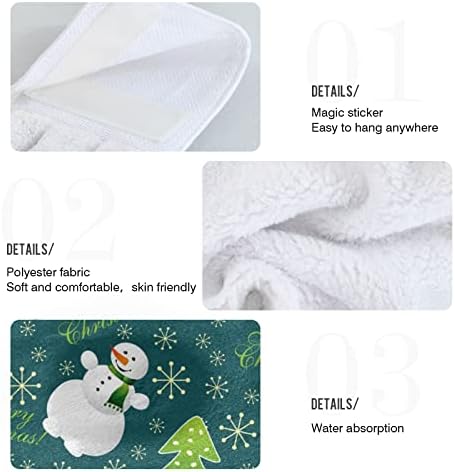 Vnurnrn Christmas Tree Snowman Dish Towels Set 2 Pcs