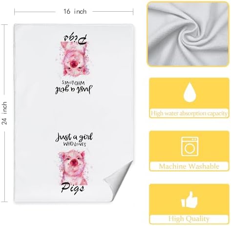 Pig Kitchen Towels for Pig Lovers Farmhouse Decor