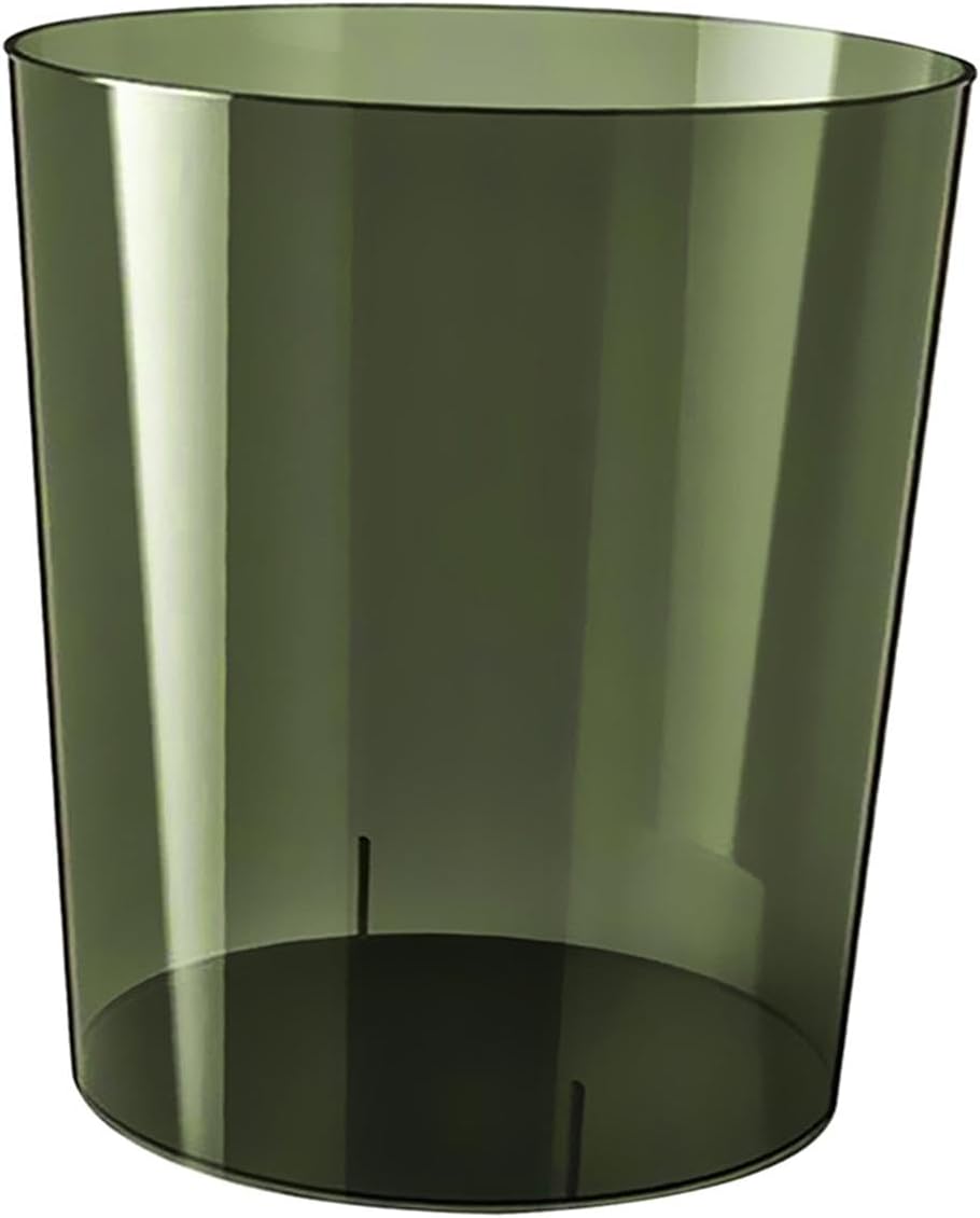 DimyFew Clear Round Waste Paper Bin Green