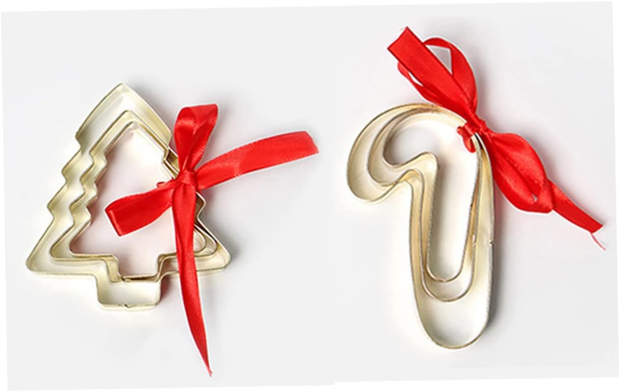 KICHOUSE 3pcs Stainless Steel Cookie Cutters Christmas Set