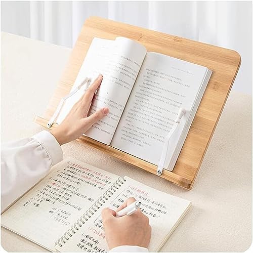 Adjustable Wood Book Stand for Reading and Cooking
