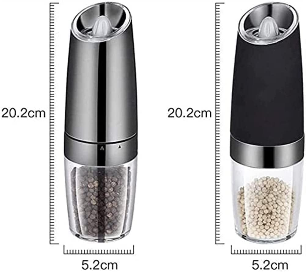 Elegant Salt Pepper Grinder Set with LED Light