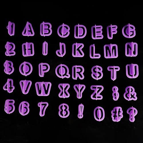 Aggert 40Pcs Silicone Alphabet Cake Molds Set