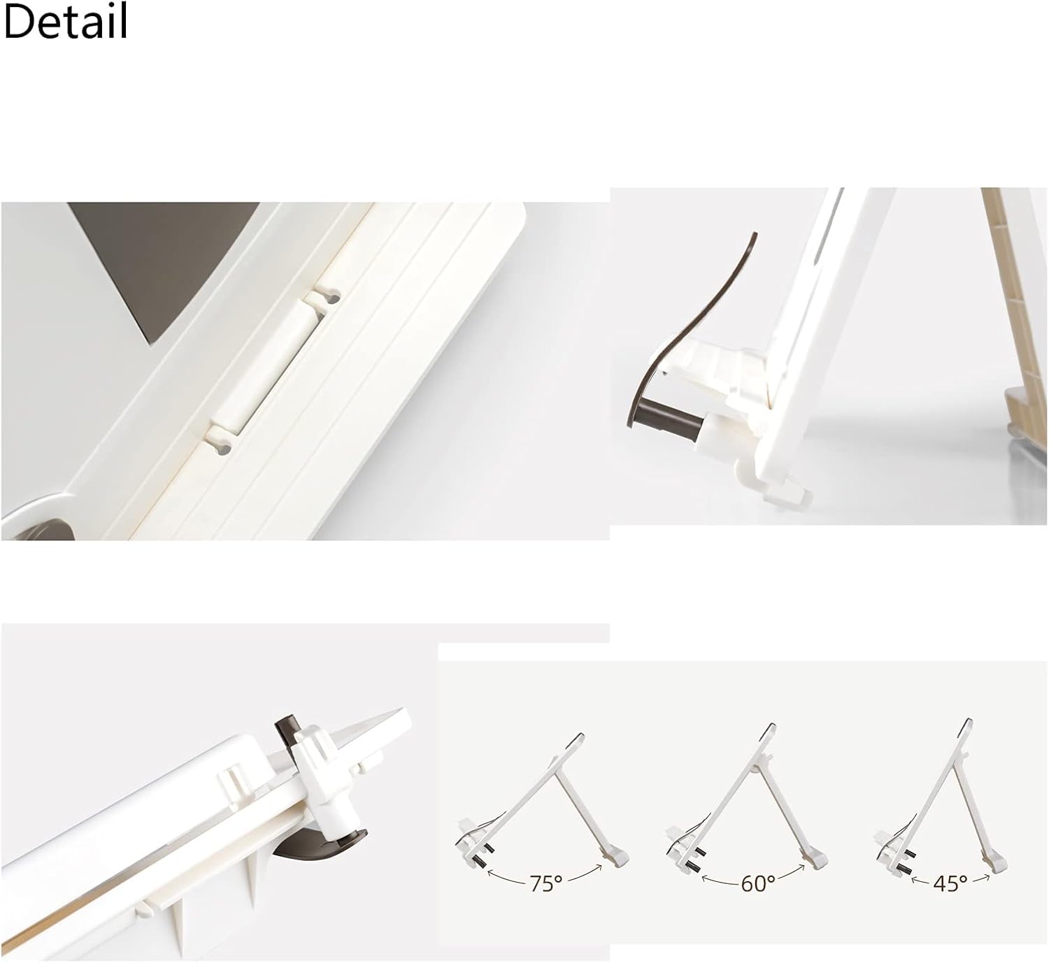 Adjustable Book Stand for Kitchen and Office White