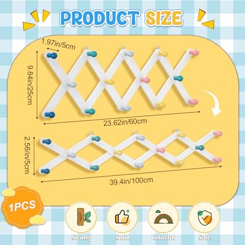 Suzile Expandable Wooden Coat Rack for Kids 1