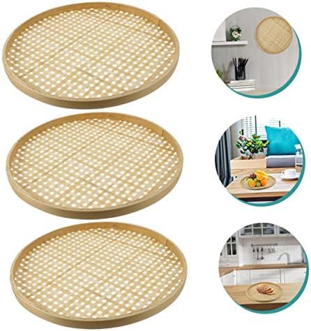 BEBEMOKO Bamboo Sieve Colander Storage Basket
