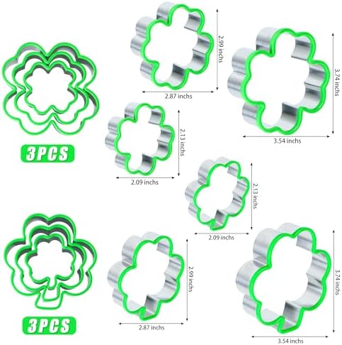 St Patricks Day Clover Cookie Cutter Set
