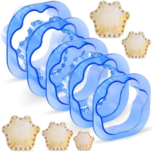 NPET 5 PCS Cat Paw Sandwich Cutter and Sealer for Kids
