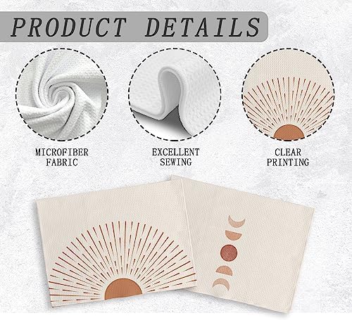Boho Black Sun Sunrise Kitchen Towel Set of 2