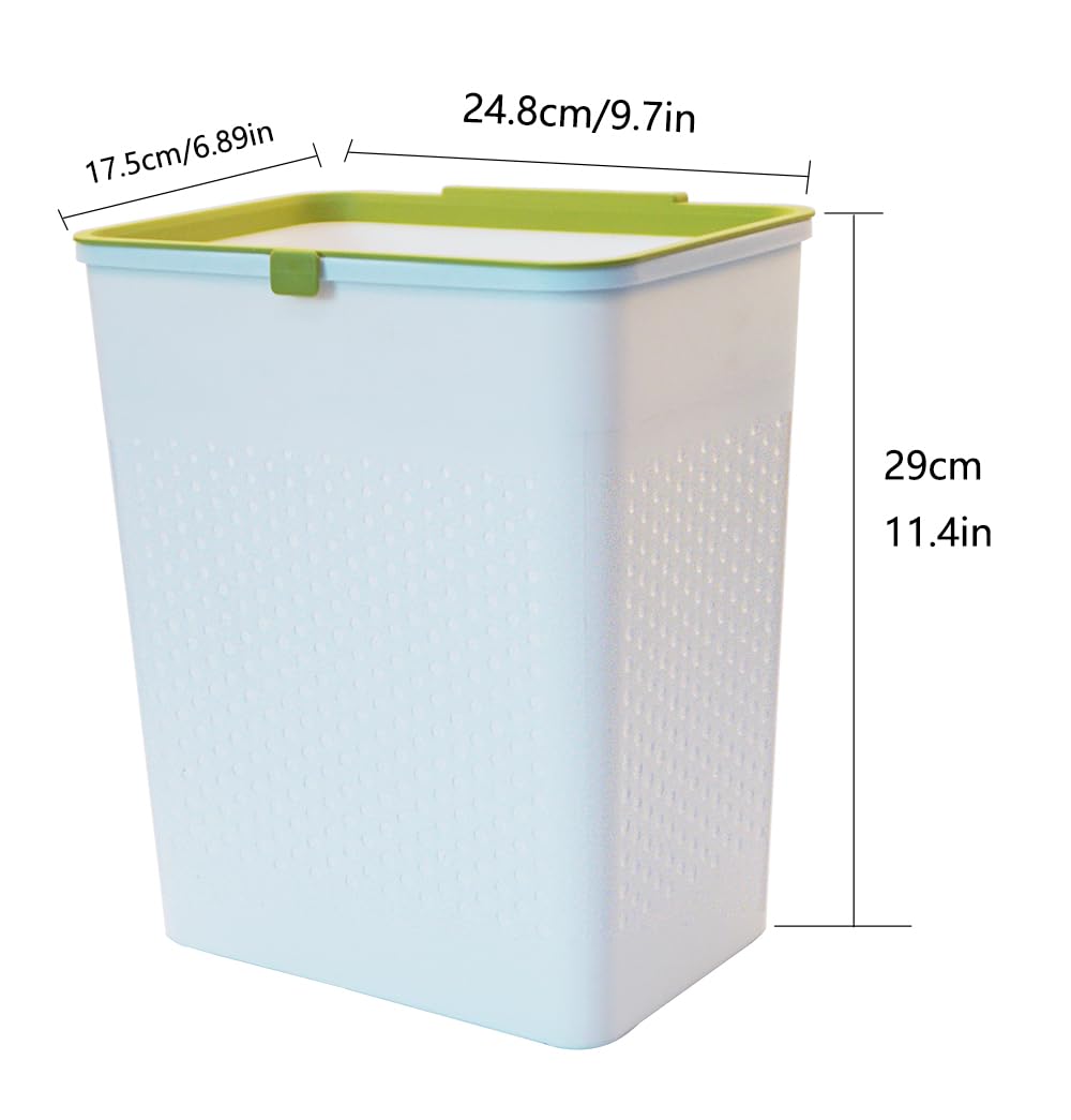 Feisco 3 Gallon White Wastebasket for Bathroom Kitchen