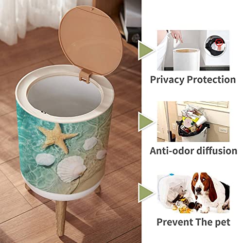 Cute Decorative Trash Can with Lid for Home Office