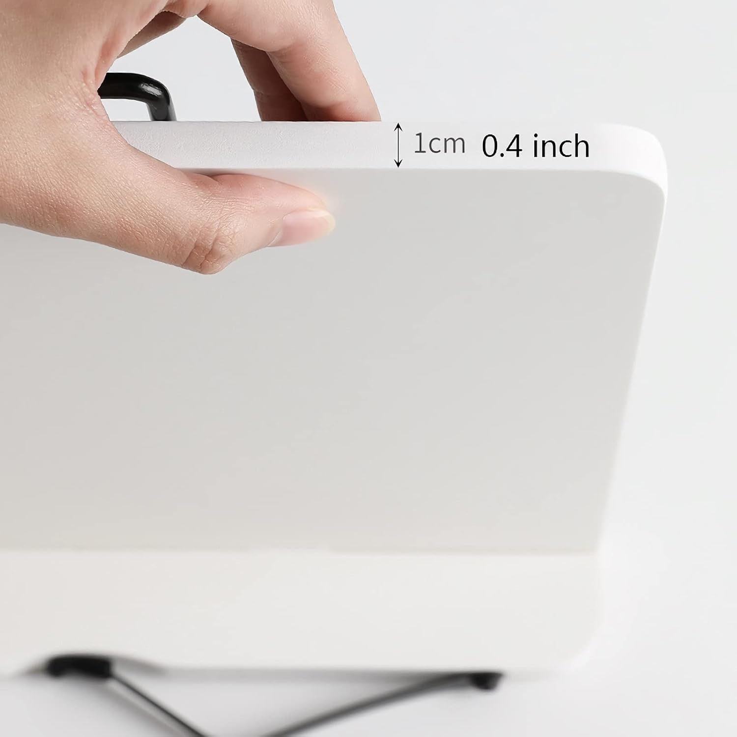 Adjustable White Cookbook Stand Holder with 5 Angles and Height