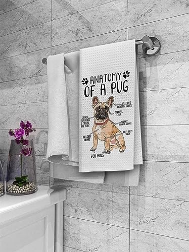 Dibor Funny Pug Kitchen Dish Towels Set