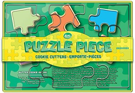 Fox Run Puzzle Pieces Cookie Cutter Set 6-Piece