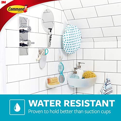 Command Bath Multi-Hook with 2 Strips Damage Free 5 lb Weight Capacity