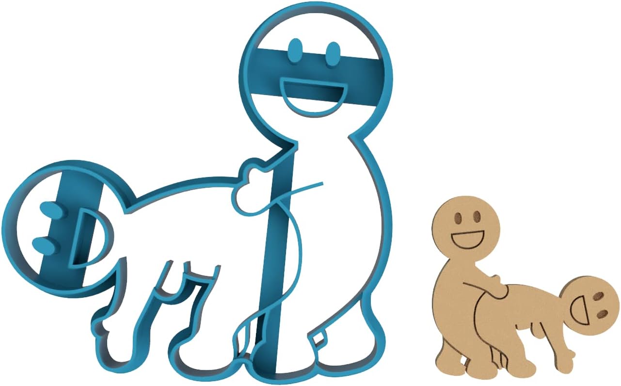 Naughty Sex Couple Doggy Style Cookie Cutter Blue 4 Inch 1