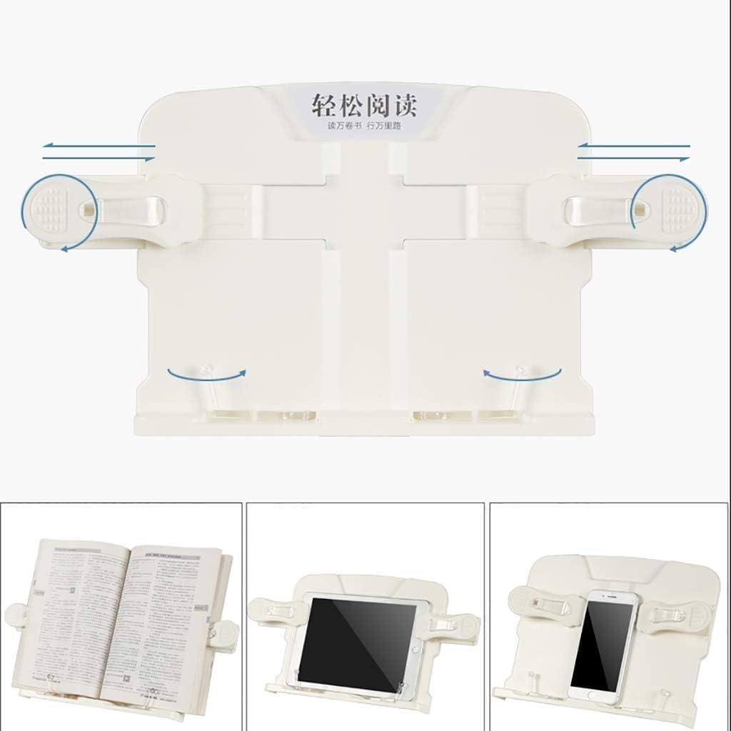 Yuidaaavzz Hands Free Book Stand with 360 Rotating Angle - Silver