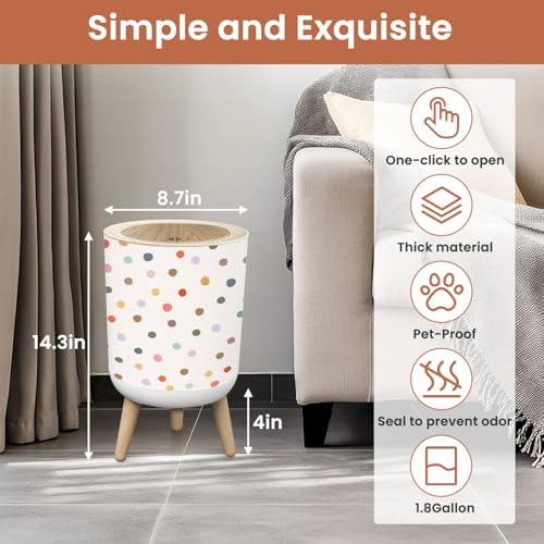 Small Dog Proof Trash Can with Lid 18 Gallon
